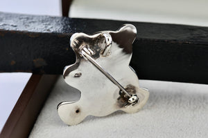 Sterling Silver Teddy Bear Brooch Pin