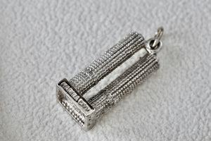 Sterling Silver Chicago Marina City Landmark Towers Building Charm Pendant