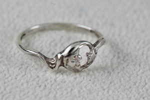 Sterling Silver Man in The Moon Shooting Star Stacking Ring Size 7