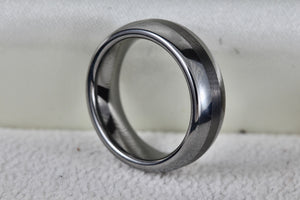 Tungsten Carbide Heavy Strong Quality Stripe Band Ring Size 3.5