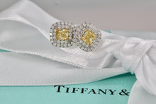 Load image into Gallery viewer, Tiffany &amp; Co. 18Kt. White Gold Platinum Soleste Cushion Cut Diamond Earrings

