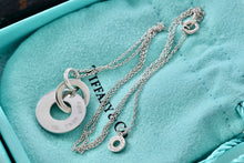 Load image into Gallery viewer, Tiffany &amp; Co Silver 1837 Interlocking Circles Pendant 16-18&quot; Necklace
