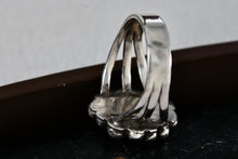 Load image into Gallery viewer, Sterling Silver Handmade Flower Bead Ring Size 5.5
