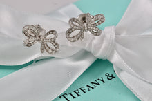 Load image into Gallery viewer, Tiffany &amp; Co. Platinum Diamond Ribbon Stud Earrings
