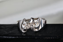 Load image into Gallery viewer, Sterling Silver Happy-Tragedy Two-Faced Masks Band Ring Size 7
