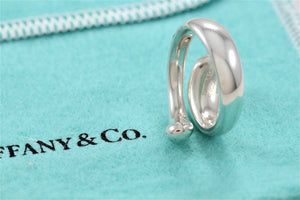 Tiffany & Co. Elsa Peretti Silver Teardrop Open Band Ring