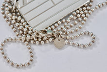 Load image into Gallery viewer, Tiffany &amp; Co. Silver Black Enamel Hollywood Directors Clapping Board Bead Chain Necklace
