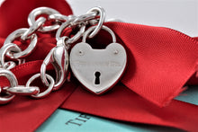 Load image into Gallery viewer, Tiffany &amp; Co. Silver Keyhole Heart Lock Charm Bracelet
