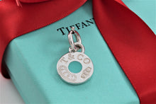 Load image into Gallery viewer, Tiffany &amp; Co. 1837 Silver Blue Enamel Round Charm Pendant w/Clasp
