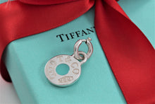 Load image into Gallery viewer, Tiffany &amp; Co. 1837 Silver Blue Enamel Round Charm Pendant w/Clasp
