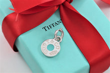 Load image into Gallery viewer, Tiffany &amp; Co. 1837 Silver Blue Enamel Round Charm Pendant w/Clasp
