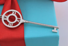 Load image into Gallery viewer, Tiffany &amp; Co. Atlas Silver Roman Numeral Key 2&quot; Pendant Necklace
