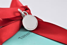 Load image into Gallery viewer, Tiffany &amp; Co. 1837 Silver Blue Enamel Round Charm Pendant w/Clasp
