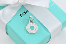 Load image into Gallery viewer, Tiffany &amp; Co. 1837 Silver Blue Enamel Round Charm Pendant w/Clasp
