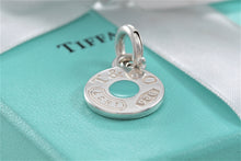 Load image into Gallery viewer, Tiffany &amp; Co. 1837 Silver Blue Enamel Round Charm Pendant w/Clasp
