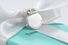 Load image into Gallery viewer, Tiffany &amp; Co. 1837 Silver Blue Enamel Round Charm Pendant w/Clasp
