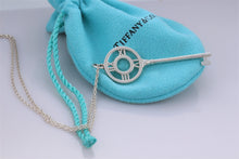 Load image into Gallery viewer, Tiffany &amp; Co. Atlas Silver Roman Numeral Key 2&quot; Pendant Necklace
