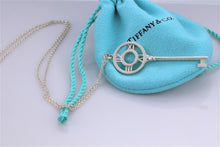 Load image into Gallery viewer, Tiffany &amp; Co. Atlas Silver Roman Numeral Key 2&quot; Pendant Necklace

