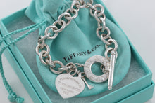 Load image into Gallery viewer, Return To Tiffany &amp; Co. Silver Heart Toggle Mini Key Charm 7.5&quot; Bracelet
