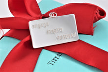 Load image into Gallery viewer, Tiffany &amp; Co. Silver ENGAGE, INSPIRE, SUCCEED Rectangle Charm Pendant
