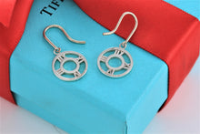 Load image into Gallery viewer, Tiffany &amp; Co. Silver Atlas Circle Dangle Dangling Earrings
