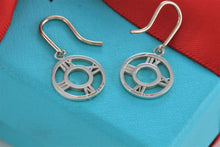 Load image into Gallery viewer, Tiffany &amp; Co. Silver Atlas Circle Dangle Dangling Earrings
