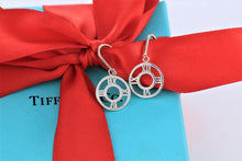 Load image into Gallery viewer, Tiffany &amp; Co. Silver Atlas Circle Dangle Dangling Earrings
