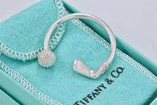 Load image into Gallery viewer, Tiffany &amp; Co. Silver Golf Club &amp; Ball Key Ring Keychain
