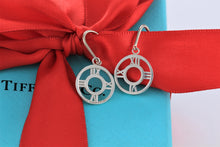 Load image into Gallery viewer, Tiffany &amp; Co. Silver Atlas Circle Dangle Dangling Earrings
