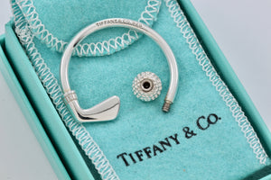 Tiffany & Co. Silver Golf Club & Ball Key Ring Keychain