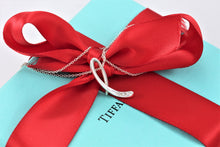 Load image into Gallery viewer, Tiffany &amp; Co. Elsa Peretti Silver Diamond Letter &quot;L&quot; Alphabet Necklace
