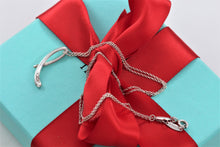 Load image into Gallery viewer, Tiffany &amp; Co. Elsa Peretti Silver Diamond Letter &quot;L&quot; Alphabet Necklace
