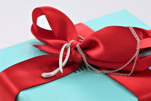 Load image into Gallery viewer, Tiffany &amp; Co. Elsa Peretti Silver Diamond Letter &quot;L&quot; Alphabet Necklace
