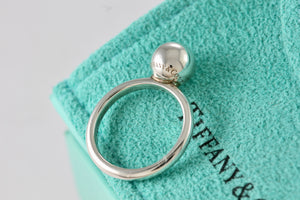 Tiffany & Co. Hardwear Silver 8mm Ball Bead Ring Size 4