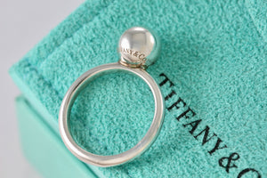 Tiffany & Co. Hardwear Silver 8mm Ball Bead Ring Size 4