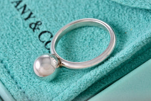 Tiffany & Co. Hardwear Silver 8mm Ball Bead Ring Size 4