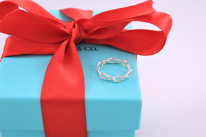 Tiffany & Co. Infinity Silver Narrow Endless Ring Band Size 5