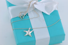 Load image into Gallery viewer, Tiffany &amp; Co. Elsa Peretti Silver Diamond Small Starfish Pendant Necklace
