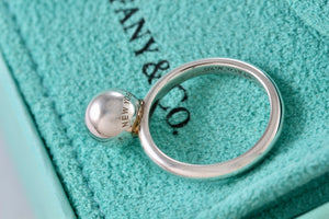 Tiffany & Co. Hardwear Silver 8mm Ball Bead Ring Size 4