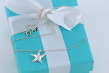 Load image into Gallery viewer, Tiffany &amp; Co. Elsa Peretti Silver Diamond Small Starfish Pendant Necklace
