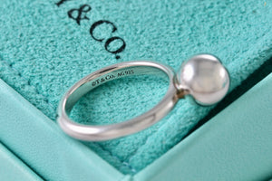 Tiffany & Co. Hardwear Silver 8mm Ball Bead Ring Size 4