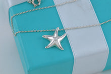 Load image into Gallery viewer, Tiffany &amp; Co. Elsa Peretti Silver Diamond Small Starfish Pendant Necklace
