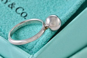 Tiffany & Co. Hardwear Silver 8mm Ball Bead Ring Size 4