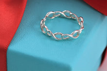 Load image into Gallery viewer, Tiffany &amp; Co. Infinity Silver Narrow Endless Ring Band Size 5
