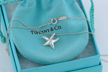 Load image into Gallery viewer, Tiffany &amp; Co. Elsa Peretti Silver Diamond Small Starfish Pendant Necklace
