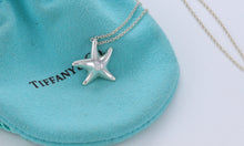 Load image into Gallery viewer, Tiffany &amp; Co. Elsa Peretti Silver Diamond Small Starfish Pendant Necklace
