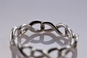 Tiffany & Co. Infinity Silver Narrow Endless Ring Band Size 5