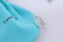 Load image into Gallery viewer, Tiffany &amp; Co. Infinity Silver Narrow Endless Ring Band Size 5
