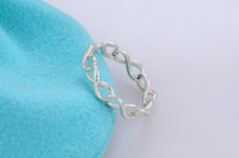 Load image into Gallery viewer, Tiffany &amp; Co. Infinity Silver Narrow Endless Ring Band Size 5
