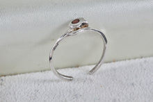 Load image into Gallery viewer, Sterling Silver Rose Enamel Inlay Small Flexible Band Ring
